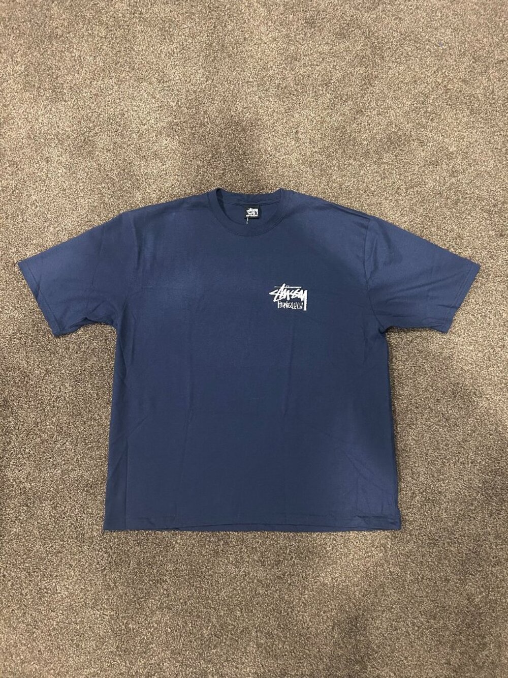 Men's XL Stussy Honolulu Navy Blue T-Shirt NWT